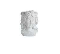ESTINTENG Retro Head Girl Flower Pot Home Living Room Ornament Art Cement Statue Figure Flower Decoration-SY004S165A can be Wall Mounted