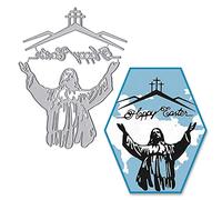 Estivaux Easter Religion Pray Die Cuts for Card Making, Happy Easter Words Cutting Dies Sets Jesus God Dies Embossing Template for Scrapbooking DIY Cards Photo Album Craft Decorations