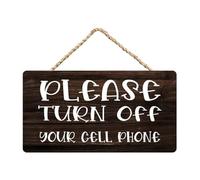 Estiyond Rustic Please Turn Off Your Cell Phone Wood Decor Sign, Farmhouse Printed Wall Art,Wall Decor Home Hanging Wall Decor Retro Metal Tin Sign 8X12 Inches