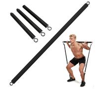 Estleys Resistance Band Bar, Adjustable from 27" to 41", Portable Pilates Bar, Resistance Training Straight Bar, Home Gym Fitness Workout Bar