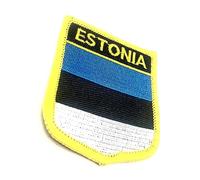 Estonia Estonian EU Europe Baltic Flag Iron On Embroidered Fabric Sew On Patch Pack of 1