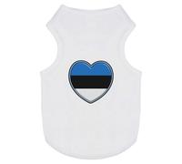 'Estonia Flag Heart' Pet Dog/Cat T-Shirt (PT00109297)