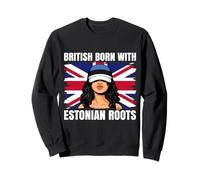 Estonia Girl Heritage British Born Estonian Roots Pride Sweatshirt