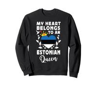 Estonian Queen Estonian Wife Girlfriend Estonia Flag Sweatshirt