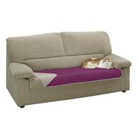 Estoralis | AVA | Sofa Cushion | Reversible Quilted Fabric - Serves as Pet Bed | Colour - Grey/Fuchsia | 100% Pet Friendly Size 65x160cm | Protection for All Types of Sofas