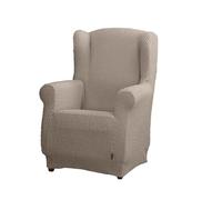 Estoralis Borneo Bi-Elastic Chair Cover Very Elastic Fabric C/07 Taupe for Wing Chairs from 70 to 110 cm Quality Protection Super Adjustable