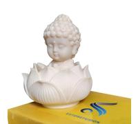Estorefusion Baby Buddha Statue Set with Lotus Base, Durable Resin Construction, Home Decor, Spiritual and Meditation Companion, BBAMLR01