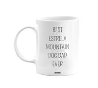 Estrela Mountain Dog Dog Dad Mug, Gift for Fathers Day, Birthday, Celebrations, Gifts or Presents for Men, Male, him, Birthday, Christmas, White Coffee Mugs Cups - wm-006c_255