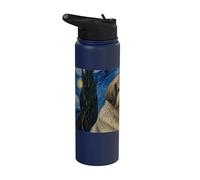 Estrela Mountain Dog Van Gogh Starry Night Stainless Steel Insulated Water Bottle