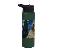 Estrela Mountain Dog Van Gogh Starry Night Stainless Steel Insulated Water Bottle