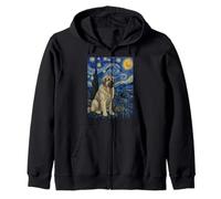 Estrela Mountain Dog Van Gogh Starry Night Zip Hoodie