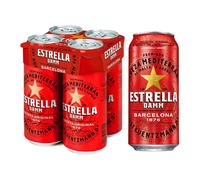 Estrella Damm Lager Can 4 x 440 ml (ABV 4.6%)