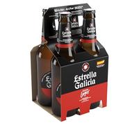 Estrella Galicia Premium Lager Beer 24 x 330ml Bottles - Crisp and Refreshing Spanish Lager with Light Malt and Subtle Hops, Imported Full Flavoured Premium Beer 4.7% ABV