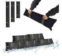 Estresen 3FT-4Pack Water Leak Absorber, Water Barrier for Flooding Sandless Sandbags with Handles Water Absorbent Sock Flood Barrier for Garage Door Basement Water Absorbing Snake for Heavy Rain