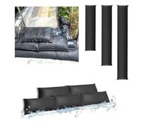 Estresen 6FT-4Pack Water Leak Absorber, Water Barrier for Flooding Sandless Sandbags Water Absorbent Sock Flood Barrier for Garage Door Patio Basement Water Absorbing Snake for Heavy Rain