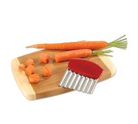 Estrico Potato Crinkle Cutter Wavy Shape Potato and Fruit Slicer Chips Cuting Knife Stainless Steel Fries Cucumber Carrot Vegetable Salad Waves Cutting Tool