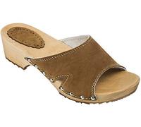 ESTRO CDL01 Women's Summer Wooden Clogs Mules Leather Mules Sanitary Clogs, cdl04 beige, 39 EU