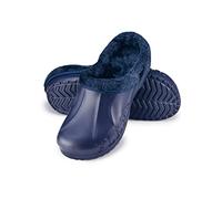 ESTRO Fur Lined Clogs Women - Gardening Clogs for Women Garden Shoes for Men Gardening Shoes Men A12 (7 UK, Dark Blue)