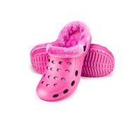 ESTRO Garden Clogs for Men - Fur Lined Clogs Women Mens Garden Shoes Lined Gardening Shoes for Women Plastic Boots Men A01 (5 UK, A01 Pink)