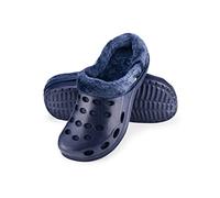 ESTRO Garden Clogs for Men - Fur Lined Clogs Women Mens Garden Shoes Lined Gardening Shoes for Women Plastic Boots Men A01 (8 UK, A01 Dark Blue)