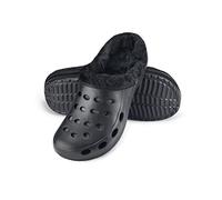 ESTRO Garden Clogs for Men - Fur Lined Clogs Women Mens Garden Shoes Lined Gardening Shoes for Women Plastic Boots Men A01 (9 UK, A01 Black)