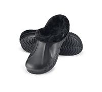 ESTRO Garden Clogs for Men - Fur Lined Clogs Women Mens Garden Shoes Lined Gardening Shoes for Women Plastic Boots Men A01 (11 UK, A12 Black)