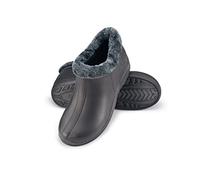 ESTRO Garden Clogs for Men - Fur Lined Clogs Women Mens Garden Shoes Lined Gardening Shoes for Women Plastic Boots Men A01 (3 UK, A16 Dark Grey)