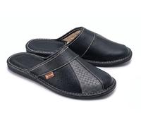 ESTRO Men's Leather Mules - Men Slippers House Shoes M44 (11 UK, M44 Grey)
