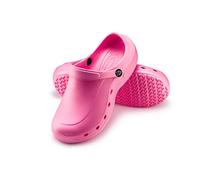 ESTRO Unisex Garden Clogs - Men's & Women's Lightweight Rubber Shoes - Summer Garden Clogs - F92, Pink, 8 UK