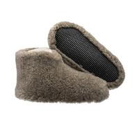 ESTRO Unisex Men's Slippers Winter Wool Slippers Non-Slip Sole Ole, light brown, 9.5 UK