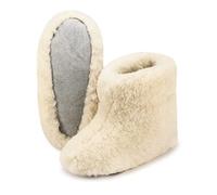 ESTRO Unisex Pure Sheep Warm Wool Slippers Boots Sheepskin ole (5 UK, Ivory)