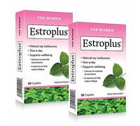 Estroplus (60 Tablets) - Film Coated Tablet which Contains a Balanced Blend of Soy Isoflavones, Vitamins and Minerals to Support Your Health and Wellbeing During perimenopause, Menopause