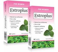 Estroplus (60 Tablets) - Film Coated Tablet which Contains a Balanced Blend of Soy Isoflavones, Vitamins and Minerals to Support Your Health and Wellbeing During perimenopause, Menopause