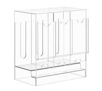 Estuche Para Expansión, 22 x 12.5 x 24 cm Caja De Acrílica Con 3 Ranuras Para Tarjetas, Organizador Espacios De Trabajo, Juegos, Comercio, Hogar Y Dormitorio Dispensador