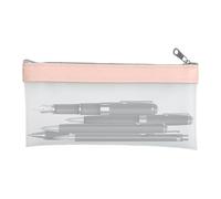 Estuche transparente para lápices - Estuche transparente para lápices, simple y de gran capacidad, hermoso estuche para lápices, adecuado para la oficina, útiles escolares, maquillaje y accesorios de,