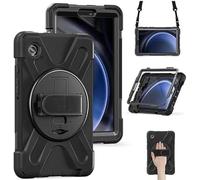 eSTUFF Austin Defender Case Samsung Galaxy Tab A9+ with Hand, W128609215 (Galaxy Tab A9+ with Hand Strap and Shoulder Strap. Black)