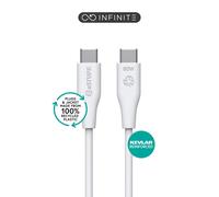 eSTUFF ES604370-BULK INFINITE USB-C to USB-C Cable 3m - Super Soft PVC Free 60W