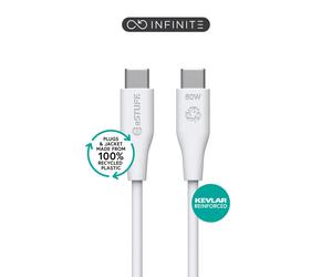 eSTUFF ES604370-BULK INFINITE USB-C to USB-C Cable 3m - Super Soft PVC Free 60W