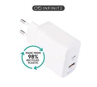 eSTUFF ES637031 Smart Device Charger - Indoor AC 20W Fast Charging White