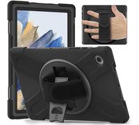 eSTUFF AUSTIN Defender Case with Hand Strap for Samsung Galaxy Tab A8 10.5 - Black