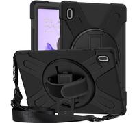 eSTUFF Austin Defender Case for Samsung Galaxy Tab S9 FE+ Black Plastic Heavy Duty Protection Cover Travel Daily Protection Protection