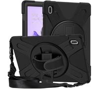 eSTUFF Austin Defender Case for Samsung Galaxy Tab S9 FE+ Black Plastic Heavy Duty Protection Cover Travel Daily Protection Protection