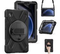 eSTUFF Austin Defender Case Samsung Galaxy Tab A9+ with Hand, W128609215 (Galaxy Tab A9+ with Hand Strap and Shoulder Strap. Black)