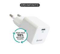 eSTUFF INFINITE (GRS) USB-C GaN Charger 30W PD EU Plug - White, Retail Pack