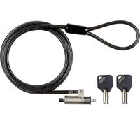 eSTUFF Master Keyed Security Cable Lock for K-Slot, 4.5 mm x 1.8 m - Black, 25 Pack + 2 Master Keys (GLB220101-M)