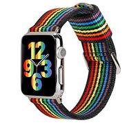 ESTUYOYA Correa Pride compatible con Apple Watch 49mm 46mm 45mm 44mm 42mm 41mm 40mm 38mm, Pulsera de Nylon Orgullo Gay LGTBI para iWatch Series 10 9 8 7 6 5 4 3 2 1 SE Ultra 4
