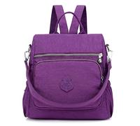 Estwell Women Backpack Ladies Rucksack Handbag Anti-theft Waterproof Nylon School Bag Travel Casual Daypack Fashion Shoulder Bag, Purple