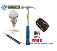 Estwing 24oz Straight Claw Framing Hammer SHOCK REDUCTION Handle FREE Holster