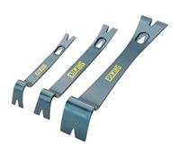 ESTWING 3-Piece Pry Bar Set - 5.5", 7.5" & 10" Nail Pullers with Wide, Thin Blades & Forged Steel Construction - PB3PC, Blue