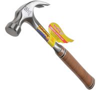 Estwing E16C Curved Claw Hammer - Leather Grip 450g (16oz), Silver